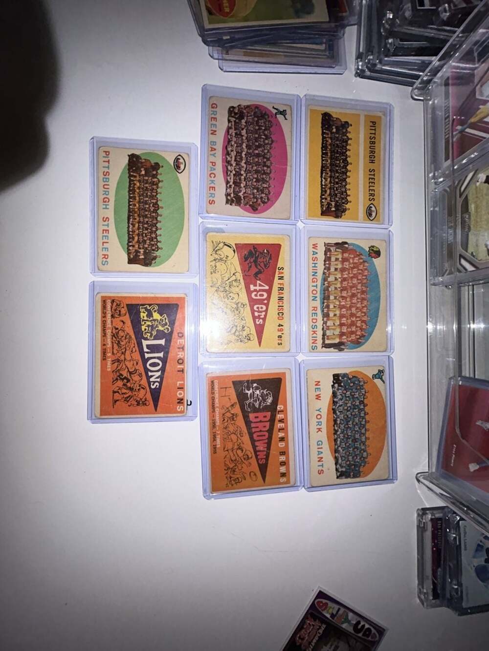 Topps 1955 Topps Football Team Cards Lot of 8 Vintage